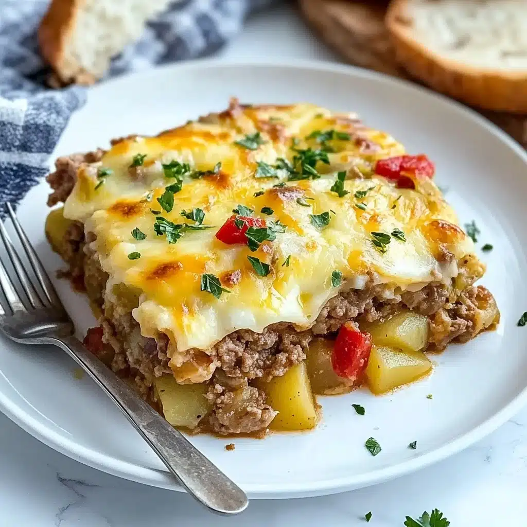 Cheesy Ground Beef and Potatoes Recipe - Recipe Image