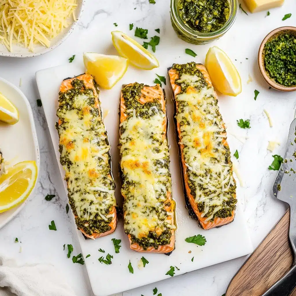 Air Fryer Parmesan Pesto Crusted Salmon Fillets Recipe - Recipe Image