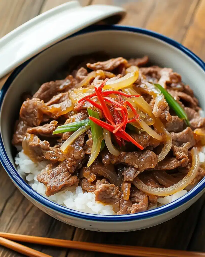 Gyudon (Japanese Beef Rice Bowl) Recipe