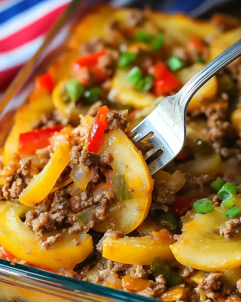 Southern Five Layer Beef Casserole Recipe