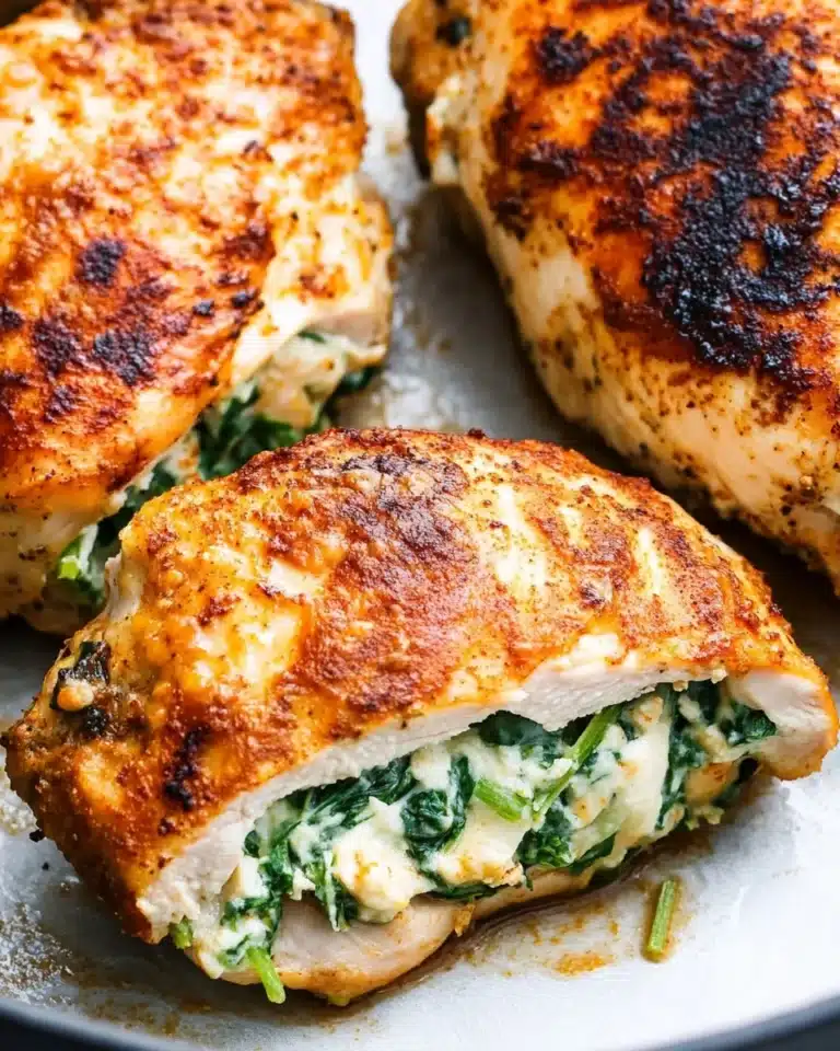Easy Spinach Artichoke Stuffed Chicken Recipe