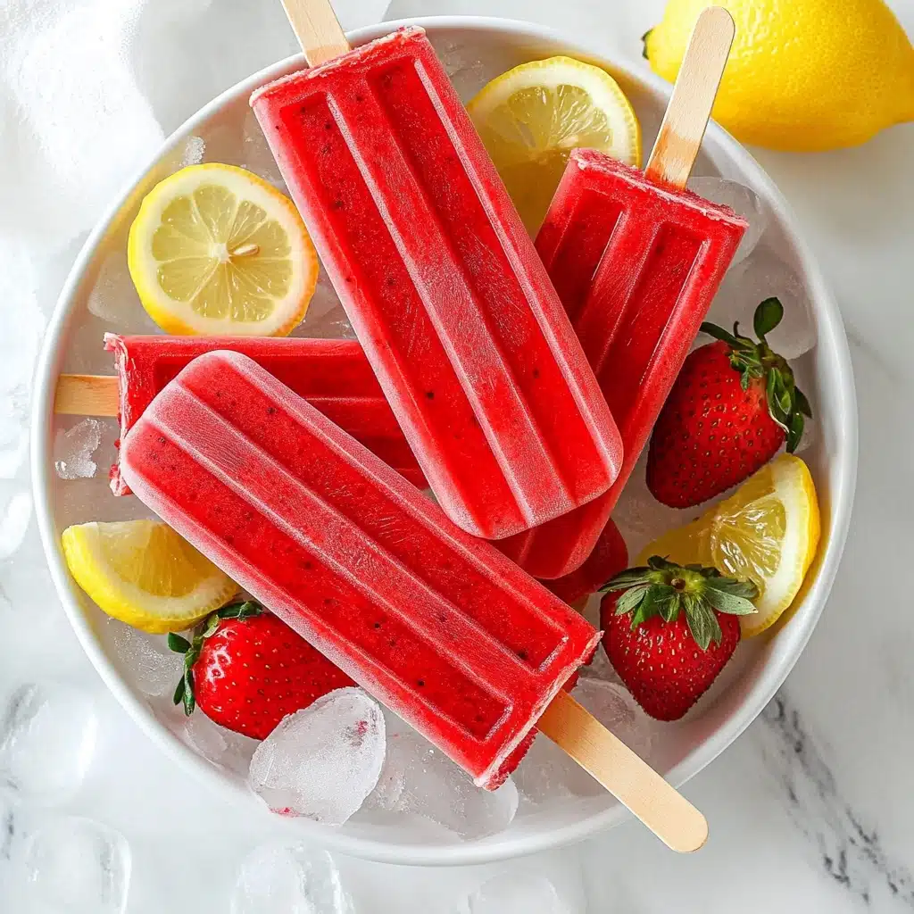 Strawberry Lemonade Popsicles Recipe - Recipe Image