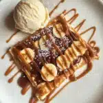 Kinder Chocolate Crepe with Nutella and Biscoff Drizzle Recipe