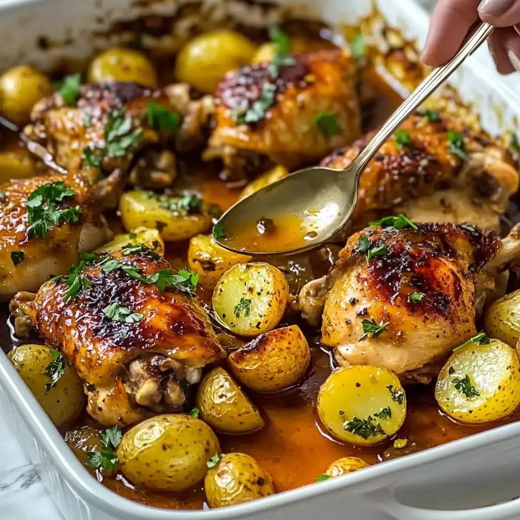One Pan Chicken and Potatoes Recipe - Recipe Image