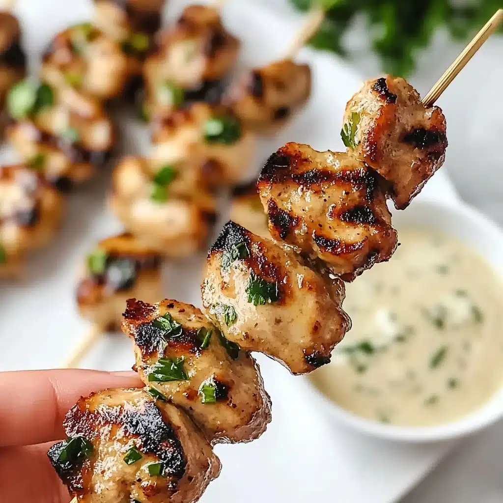 Air Fryer Garlic Parmesan Chicken Skewers Recipe - Recipe Image