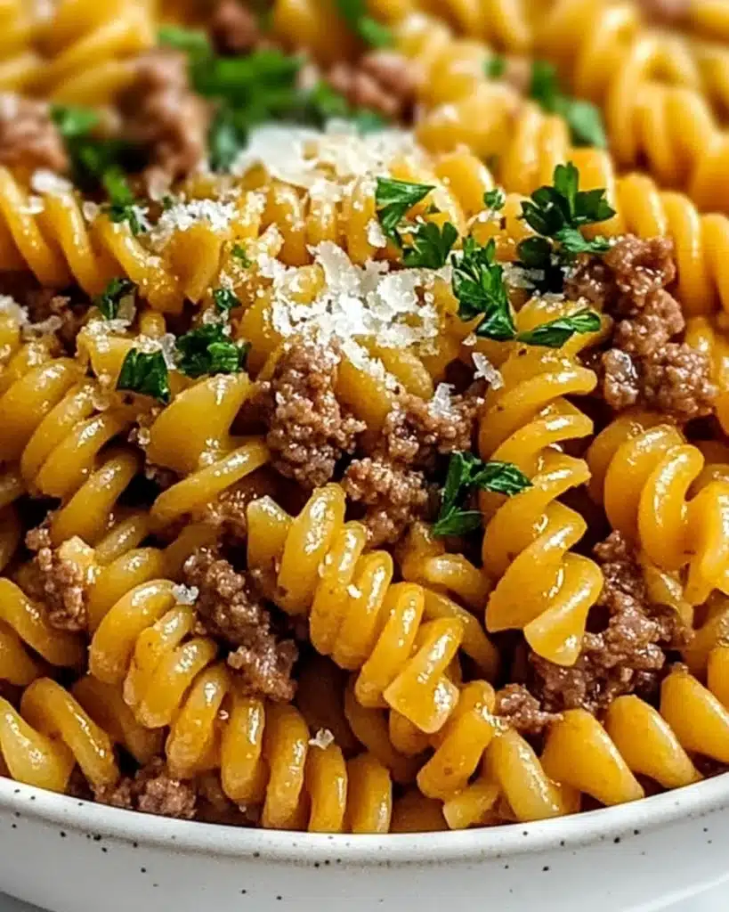 One-Pot Beef and Cheddar Ranch Pasta Recipe
