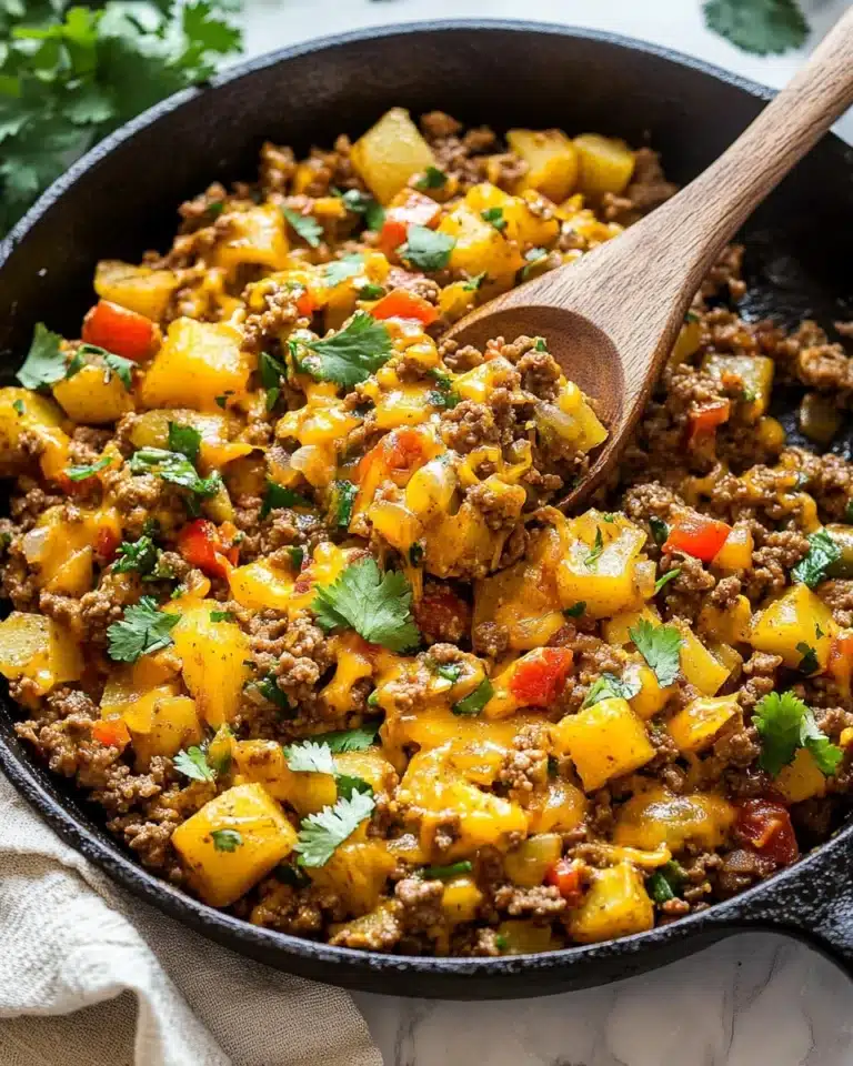 Mexican Ground Beef and Potato Skillet Recipe