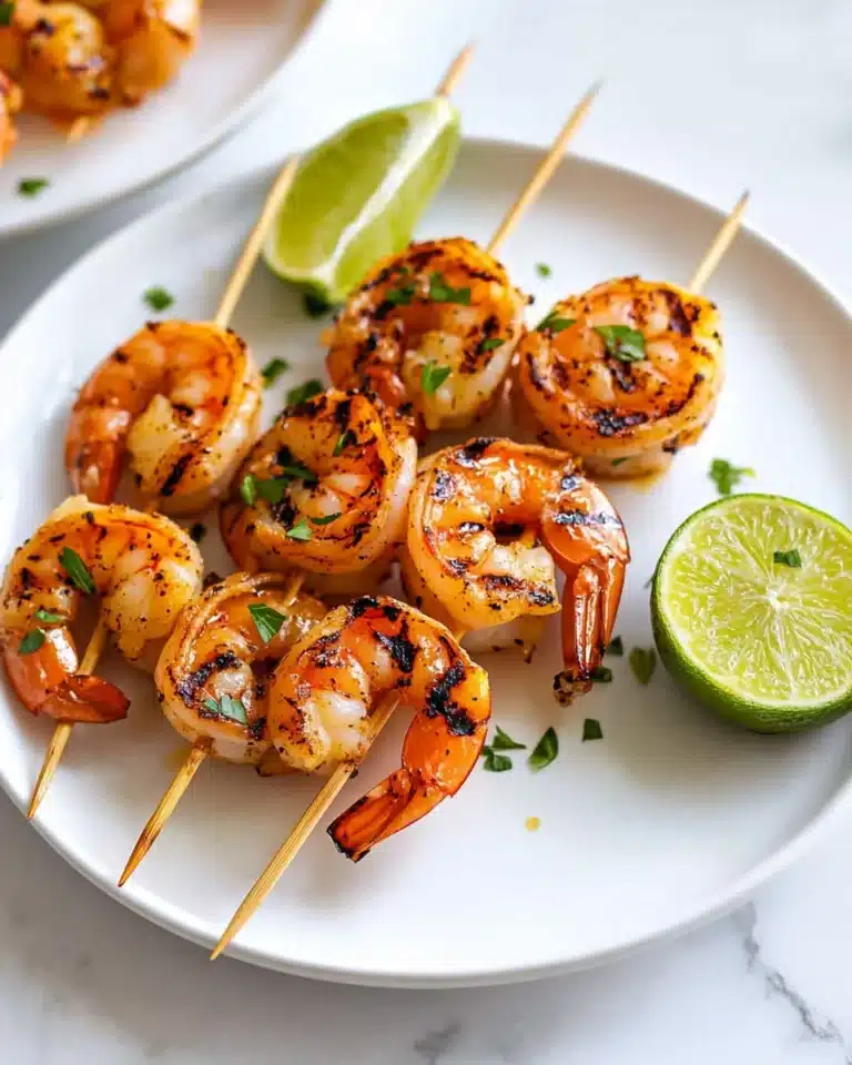 Asian Marinated Grilled Shrimp Skewers Recipe