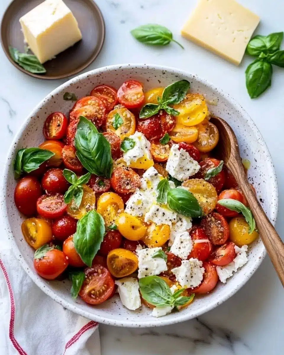 Roasted Cherry Tomato Caprese Salad Recipe