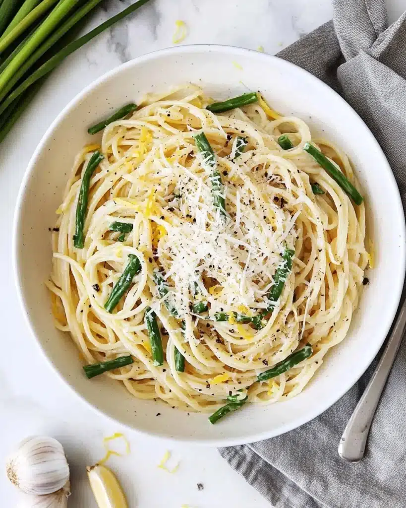 Lemon Garlic Scape Pasta Recipe