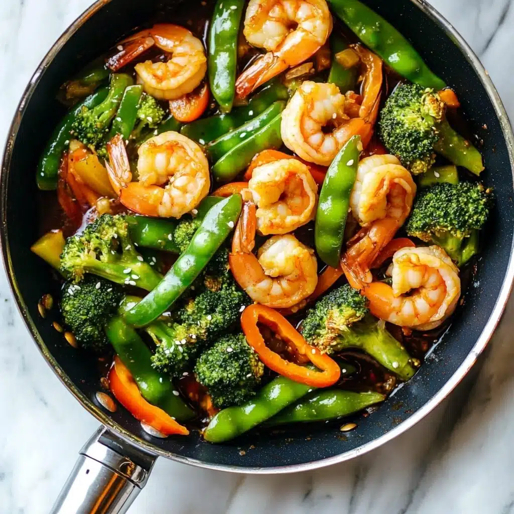 Honey Garlic Shrimp Stir Fry Recipe - Recipe Image