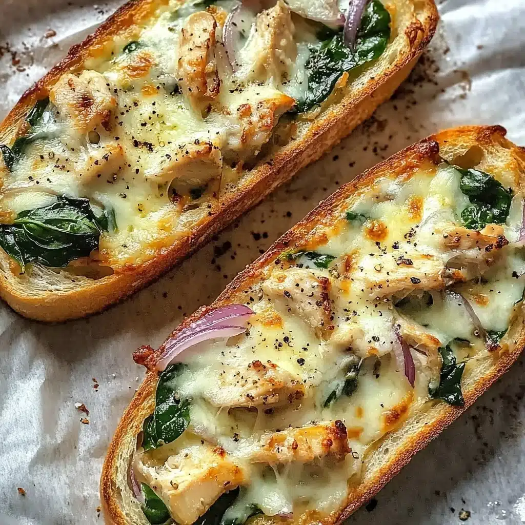 French Bread Chicken Alfredo Pizza Recipe - Recipe Image