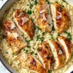 Creamy Parmesan Orzo with Chicken and Asparagus Recipe