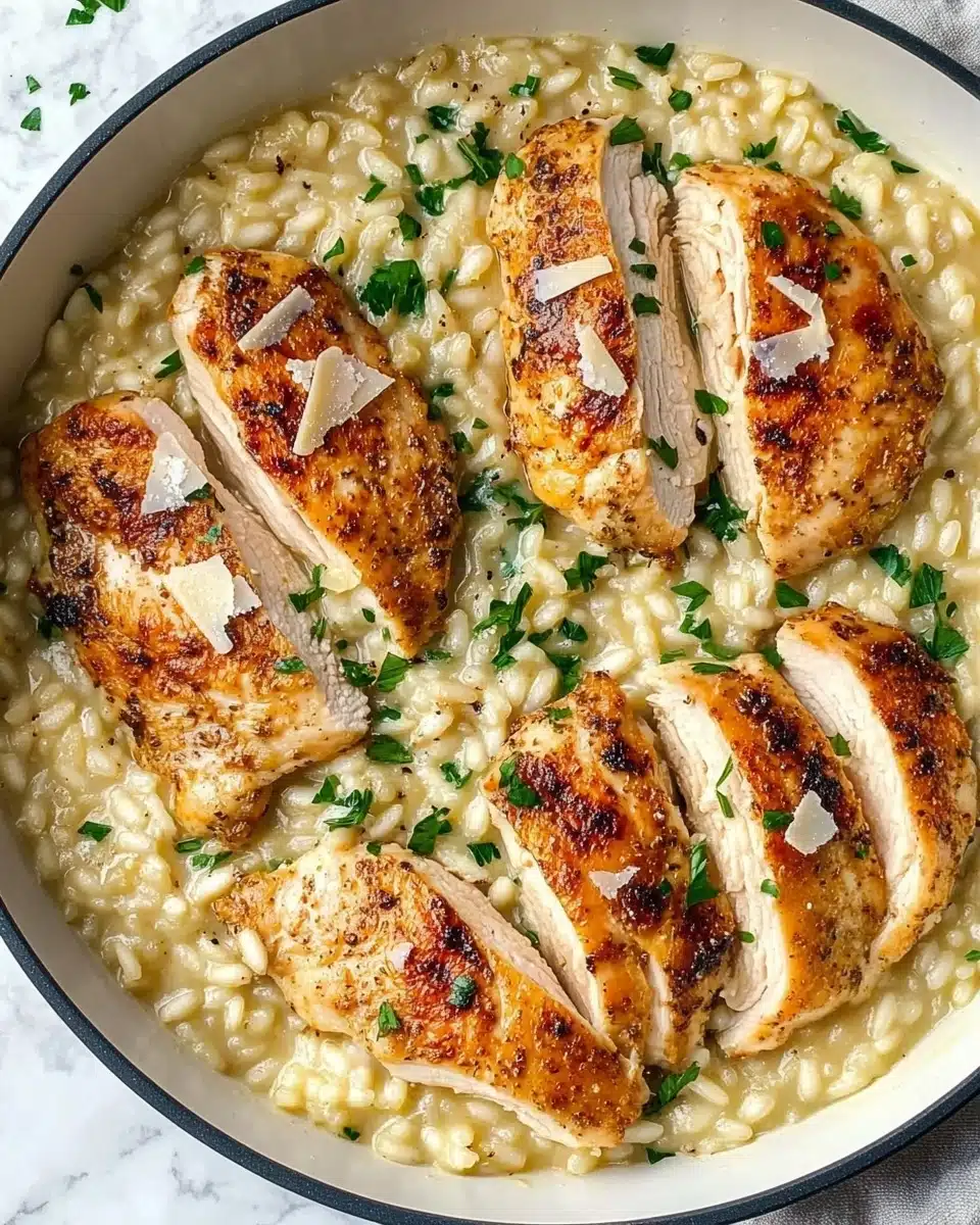 Creamy Parmesan Orzo with Chicken and Asparagus Recipe