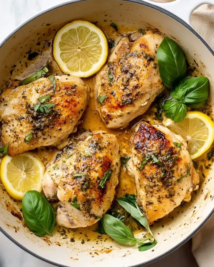 One-Pan Lemon Basil Chicken Recipe