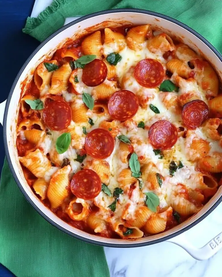 Cheesy Pepperoni Pasta Bake Recipe