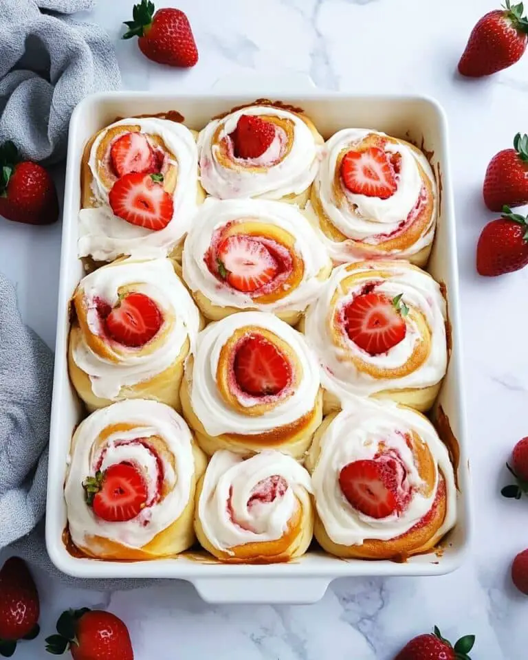 Strawberry Cheesecake Cinnamon Rolls Recipe