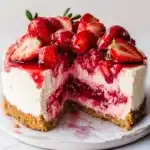Roasted Strawberry Cheesecake Recipe
