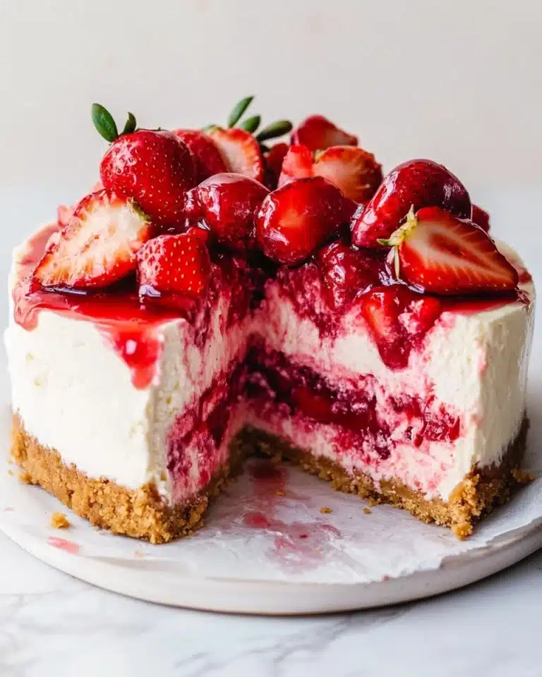 Roasted Strawberry Cheesecake Recipe