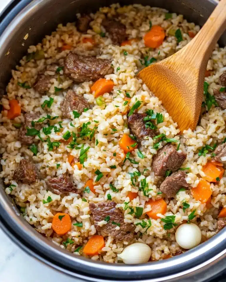 Instant Pot Beef and Rice Recipe