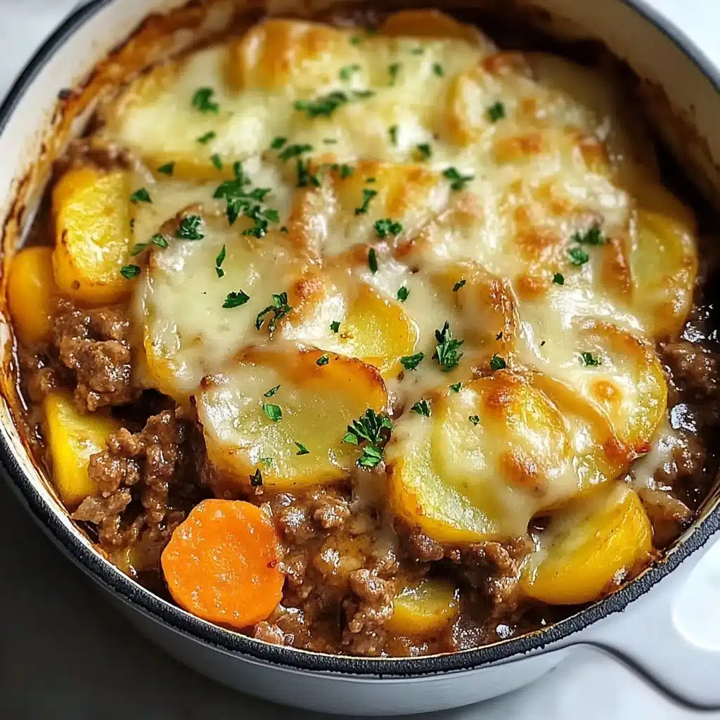 Cheesy Ground Beef and Potatoes Recipe - Recipe Image