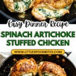 Easy Spinach Artichoke Stuffed Chicken Recipe