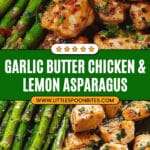 Garlic Butter Chicken Bites with Lemon Asparagus Recipe