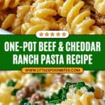 One-Pot Beef and Cheddar Ranch Pasta Recipe