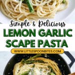 Lemon Garlic Scape Pasta Recipe