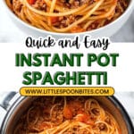 Instant Pot Spaghetti Recipe