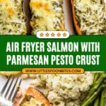 Air Fryer Parmesan Pesto Crusted Salmon Fillets Recipe