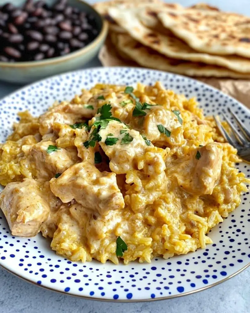 Mexican Chicken and Rice with Queso Recipe