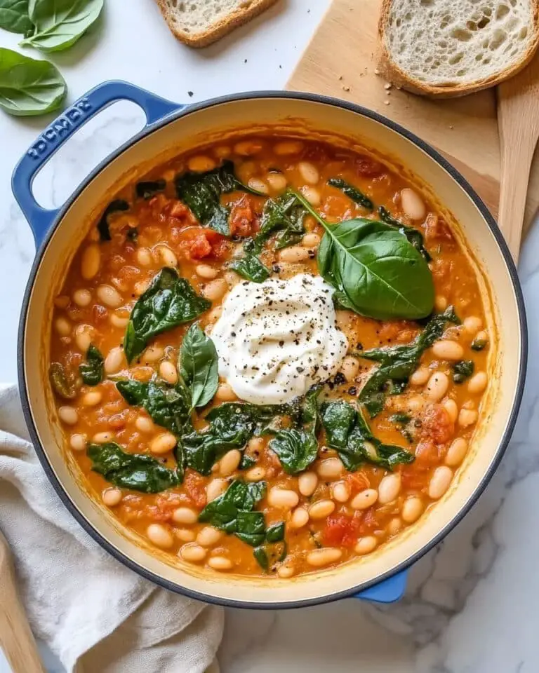 Creamy Tuscan White Bean Skillet Recipe
