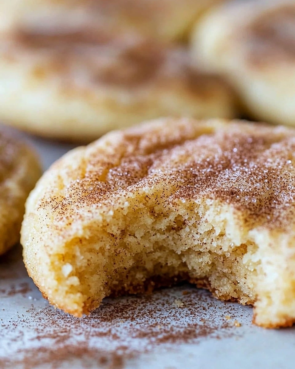The image shows a close-up of a pile of round cookies covered in sugar and cinnamon. Each cookie has one main flat layer with a slightly raised edge that forms a shallow bowl-like shape. The cookies have a light golden-brown color with a textured, grainy surface from the sugar and cinnamon coating, making them look soft and slightly crumbly. The cookies are closely stacked on a white marbled surface, highlighting their warm tones. Photo taken with an iphone --ar 4:5 --v 6.1