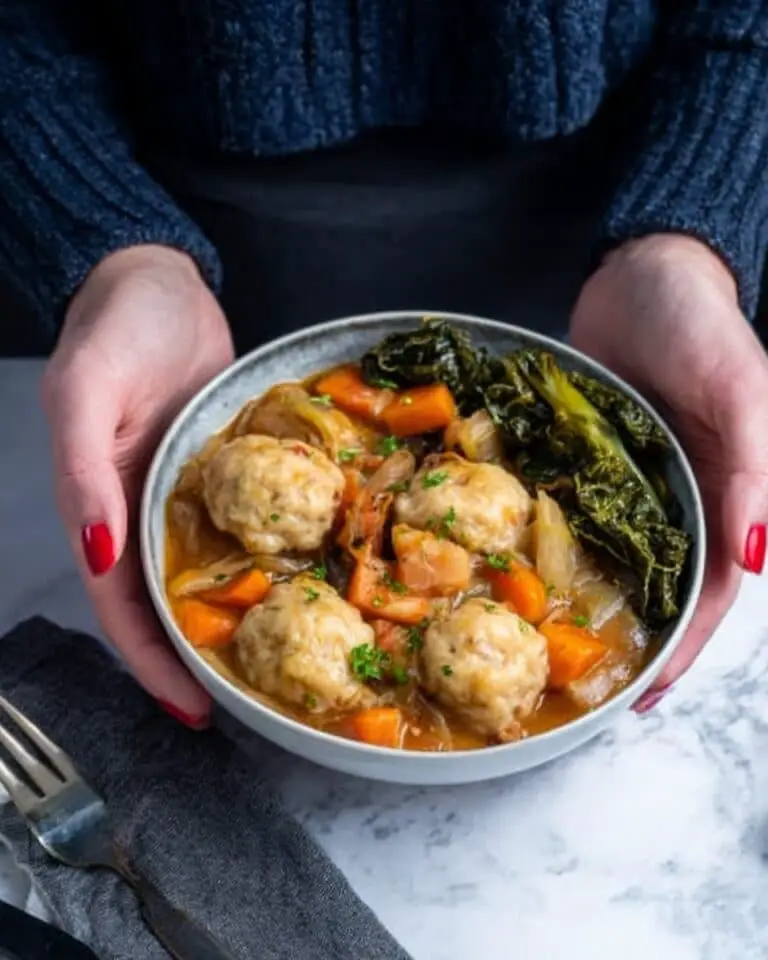 Traditional Beef Stew with Suet Dumplings Recipe