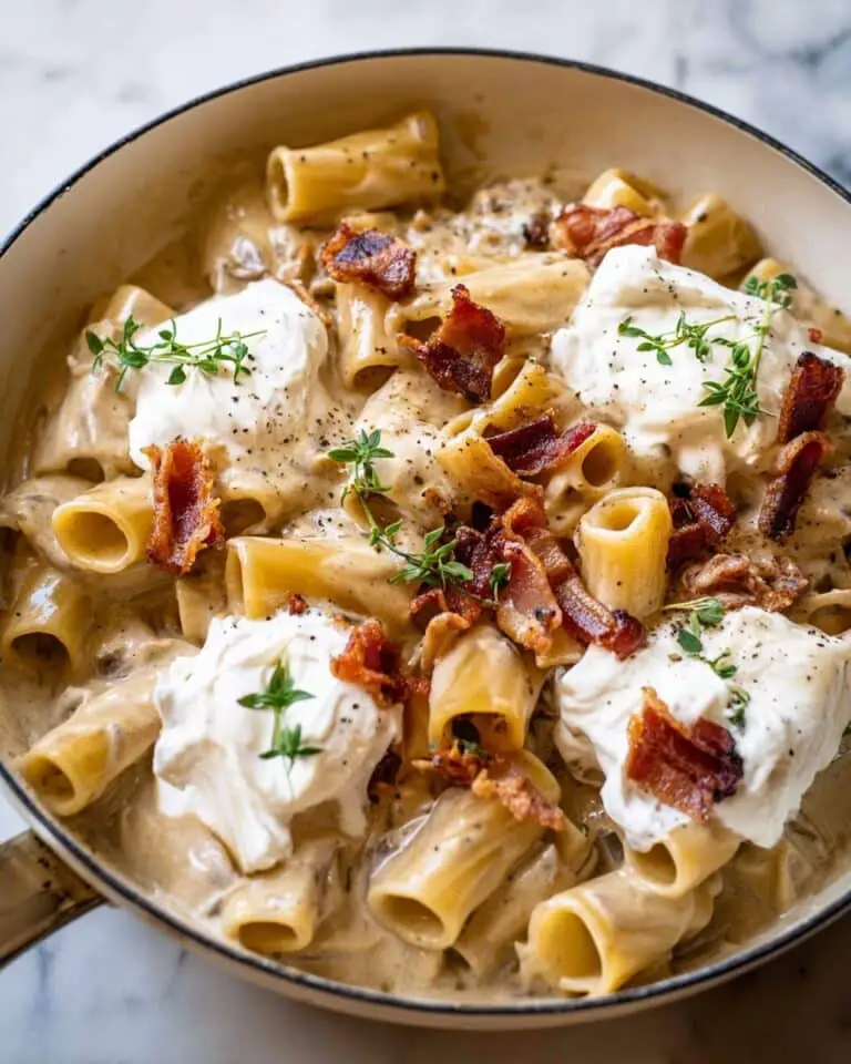 One Pot French Onion Pasta with Crispy Prosciutto Recipe