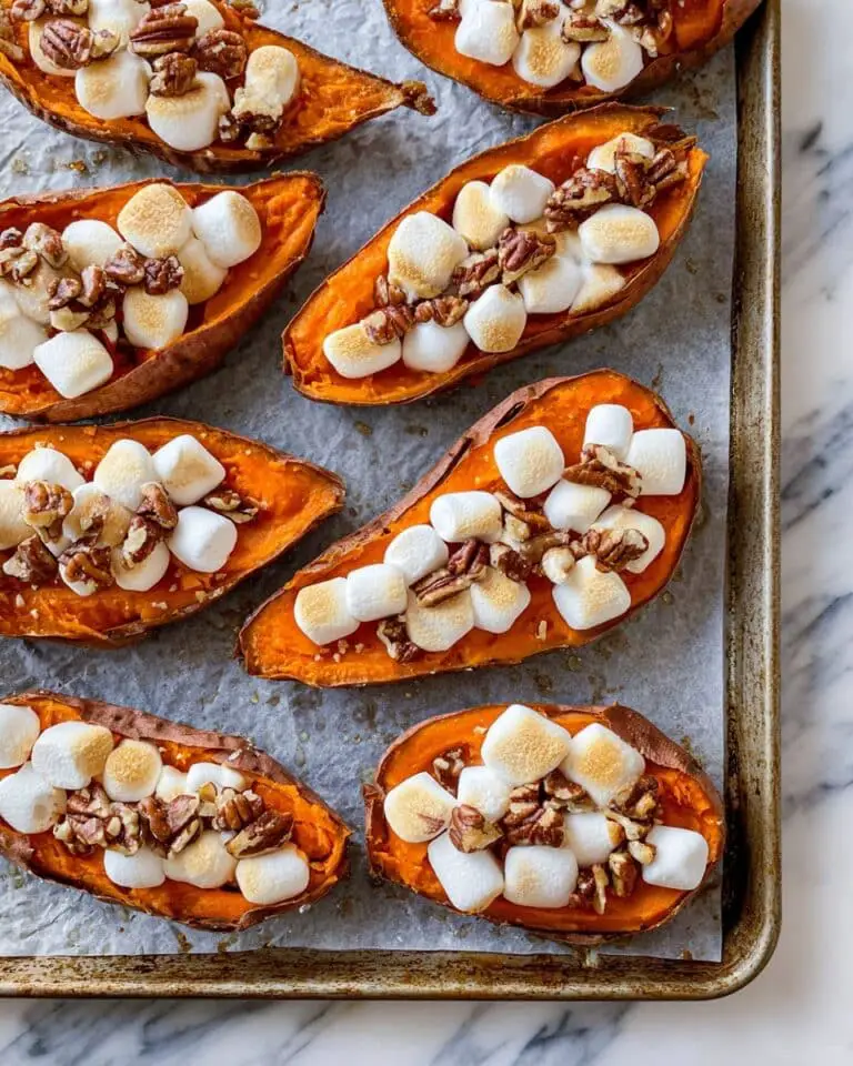 Twice Baked Sweet Potatoes with Marshmallows Recipe