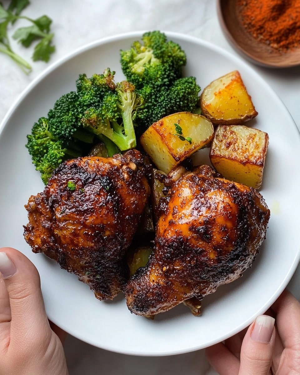 A single piece of browned chicken with a crispy, slightly charred skin rests on the left side of a white plate, showing a mix of golden yellow and dark brown spots. To the right of the chicken, a small bunch of fresh green cilantro leaves adds a fresh touch. The plate sits on a white marbled surface with part of a white cloth featuring an orange and black pattern visible in the bottom left corner. photo taken with an iphone --ar 4:5 --v 6.1