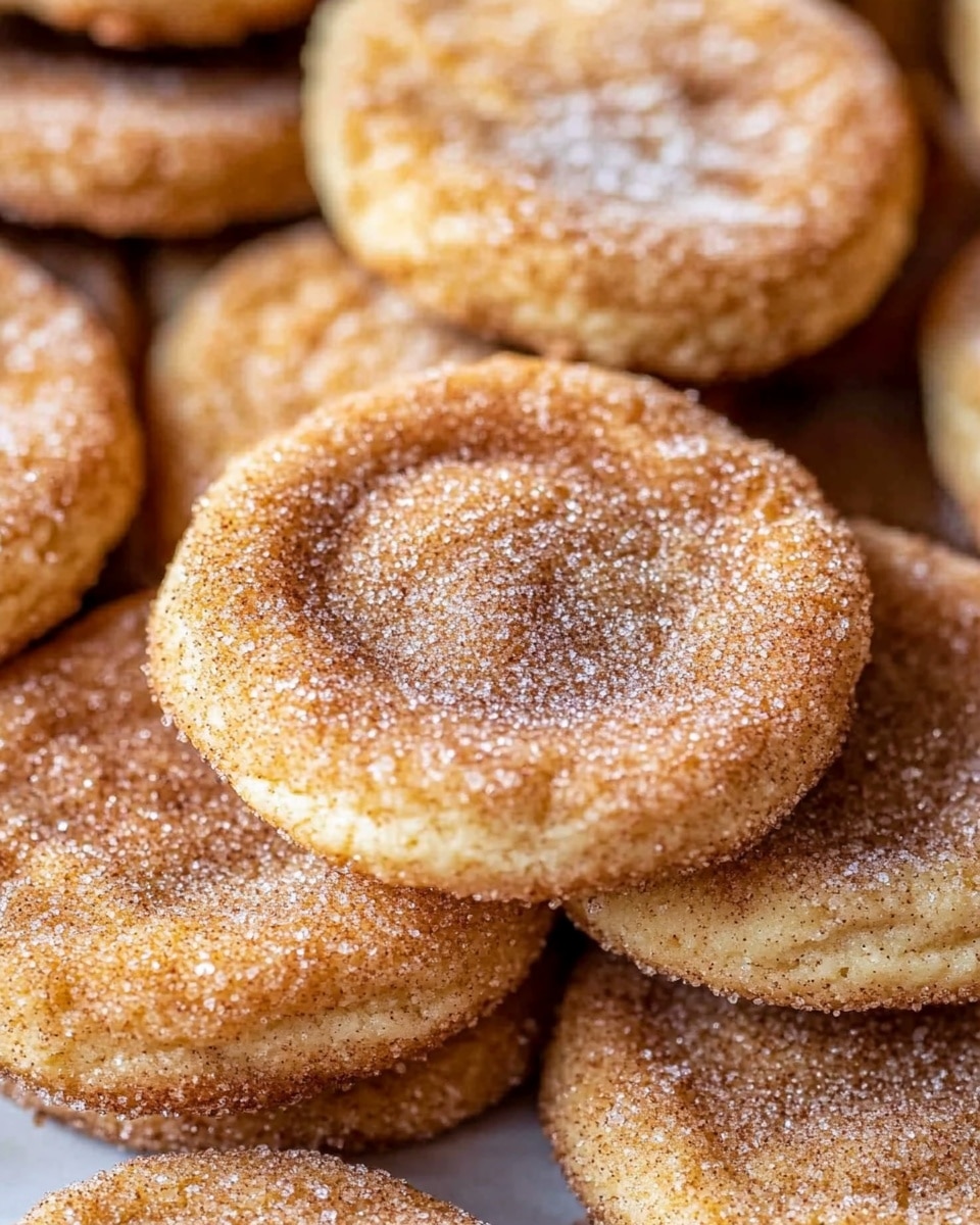 The image shows a close-up of a soft, round cinnamon sugar cookie with a bite taken out of it, revealing a light yellow, moist interior with a crumbly texture. The top layer is covered evenly with a layer of cinnamon sugar, giving it a slightly rough, grainy look with a warm brown and tan color. The cookie is placed on a flat surface with a few more similar cookies blurred in the background. The scene has a warm and cozy feel with soft lighting. Photo taken with an iphone --ar 4:5 --v 6.1