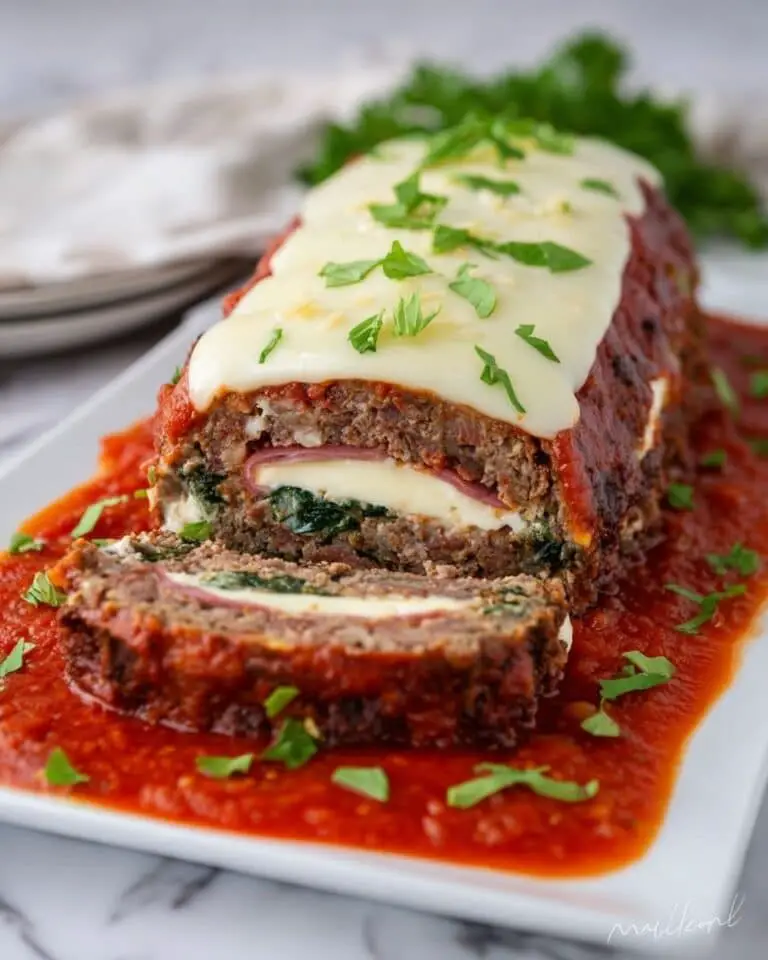 Stuffed Italian Meatloaf Recipe