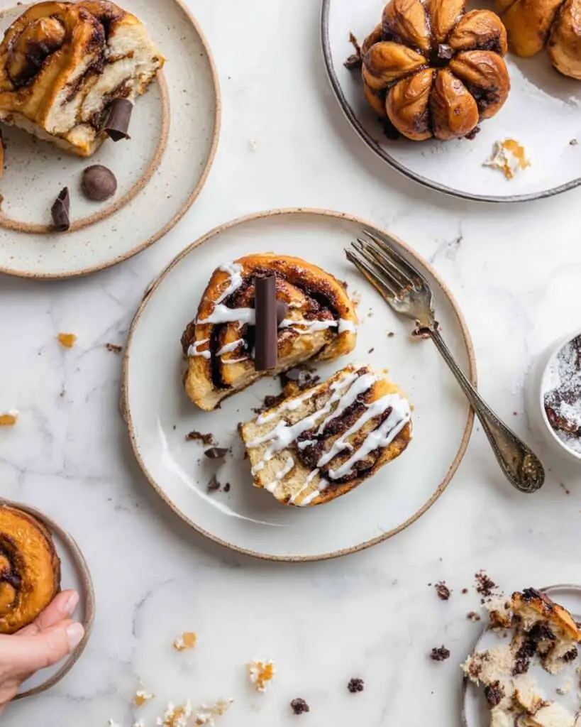 Pumpkin-Shaped Vegan Chocolate Cinnamon Rolls Recipe