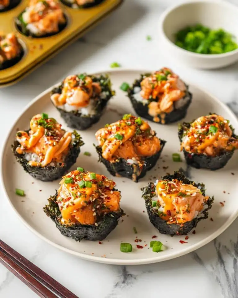 Easy Baked Salmon Sushi Cups (Viral Recipe) Recipe