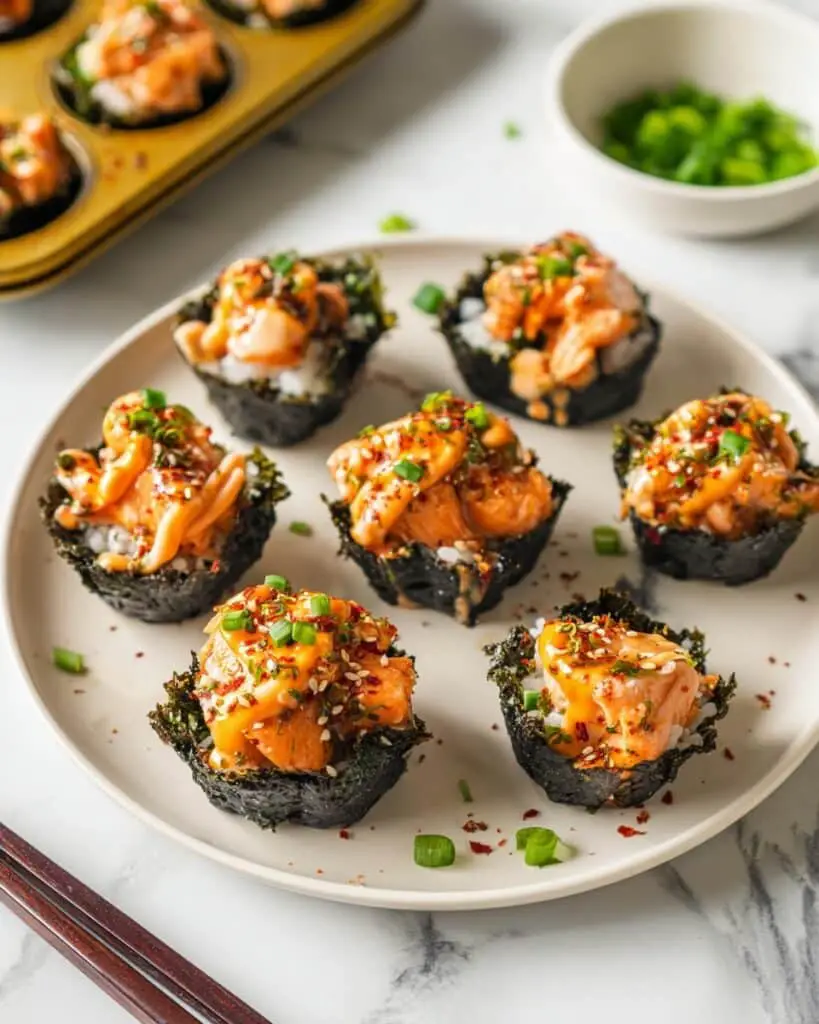 Easy Baked Salmon Sushi Cups (Viral Recipe) Recipe
