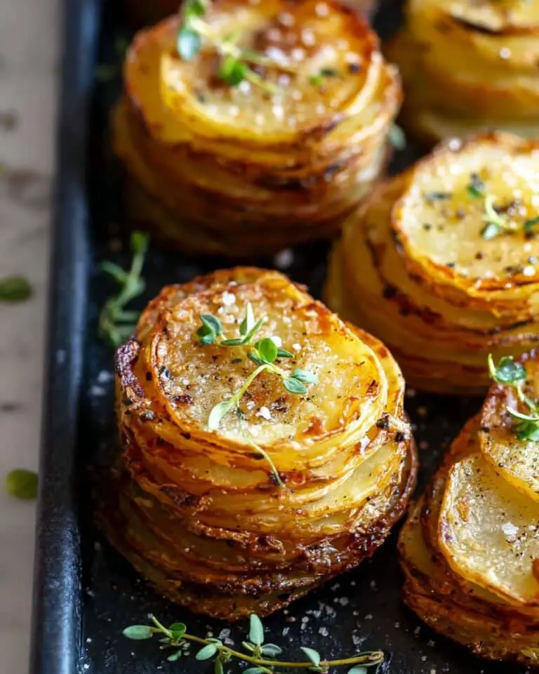 Crispy Cheesy Potato Stacks Recipe