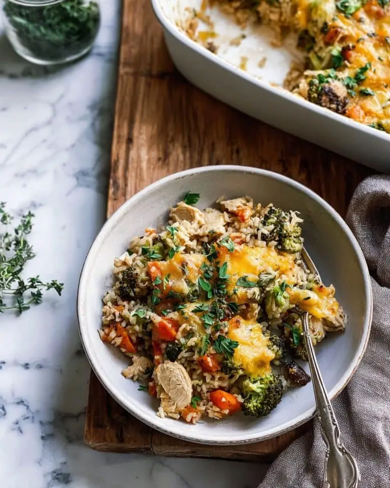 Broccoli Cheddar Chicken and Rice Casserole Recipe
