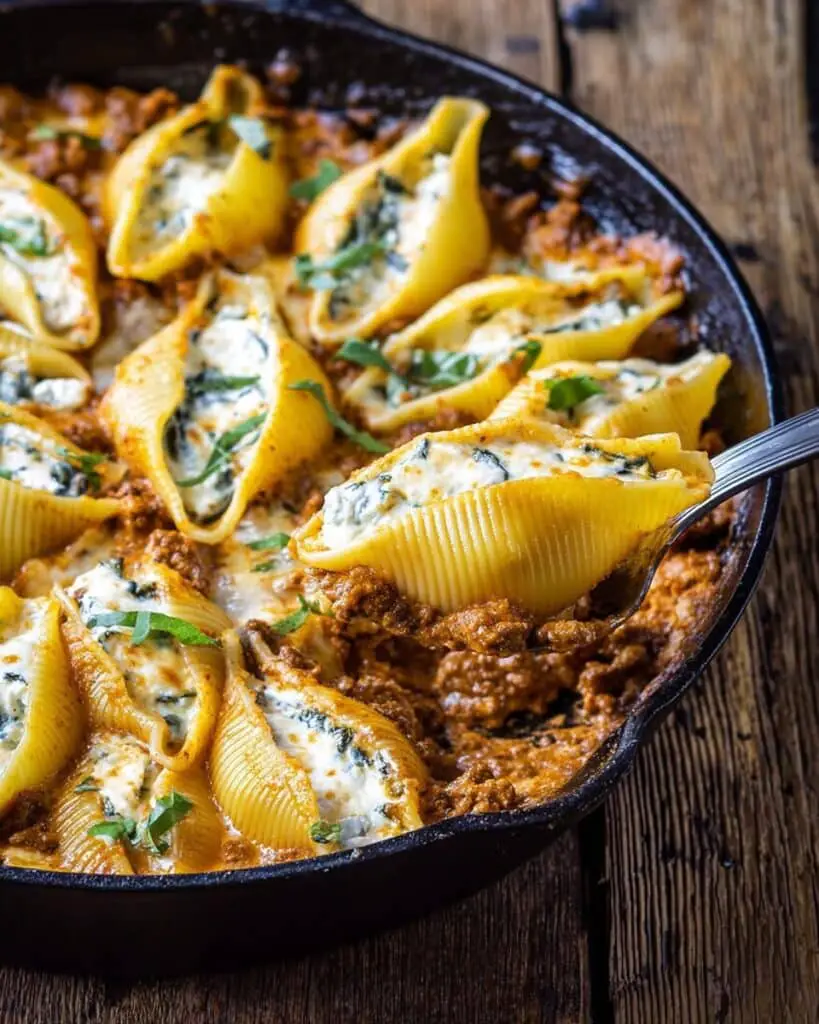 Spicy Pumpkin and Pesto Cheese Stuffed Shells Recipe