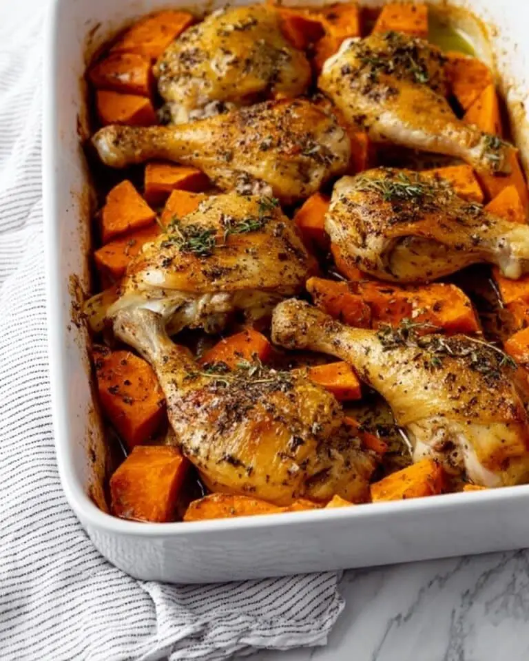 Turmeric Roasted Chicken and Sweet Potatoes Recipe
