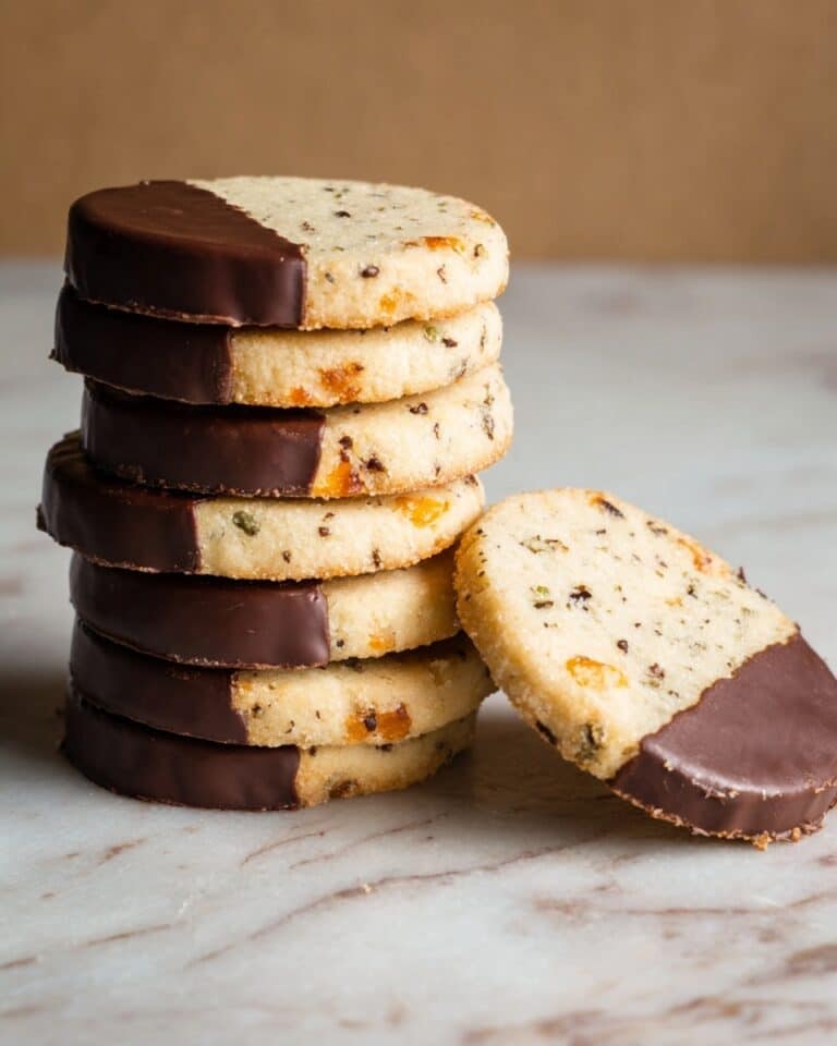Jeweled Butter Cookies with Dried Fruits and Chocolate Glaze Recipe