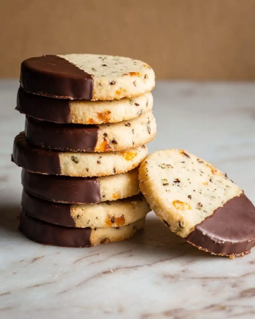 Jeweled Butter Cookies with Dried Fruits and Chocolate Glaze Recipe