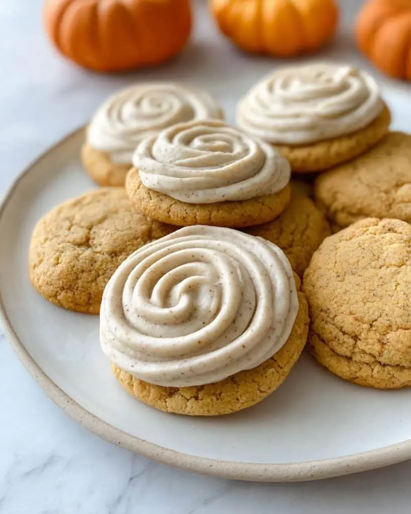 Soft Pumpkin Cookies with Cinnamon Frosting Recipe